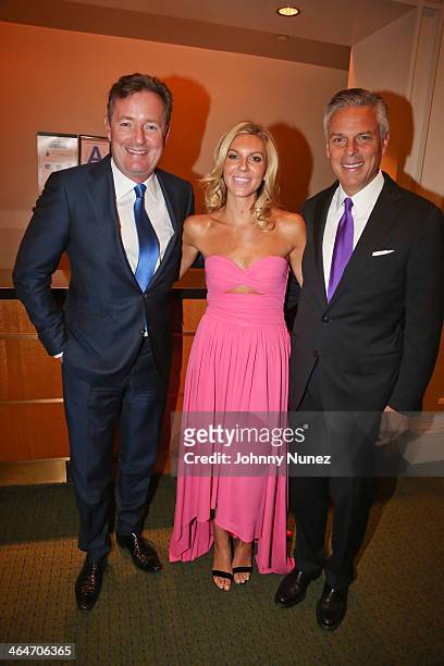 Piers Morgan, Mary Anne Huntsman and Jon Huntsman Jr. Attend at Carnegie Hall on January 23, 2014 in New York City.