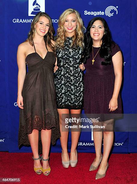 Singers Alaina Stacey, Katy Bishop and Kristen Castro of Maybe April attend "A Song Is Born" the 16th Annual GRAMMY Foundation Legacy Concert held at...