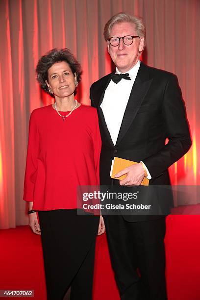 Theo Koll, Franziska Castell during the Goldene Kamera 2015 reception on February 27, 2015 in Hamburg, Germany.