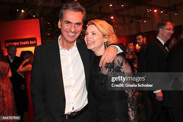 Annette Frier and her husband Johannes Wuensche during the Goldene Kamera 2015 after show party on February 27, 2015 in Hamburg, Germany.