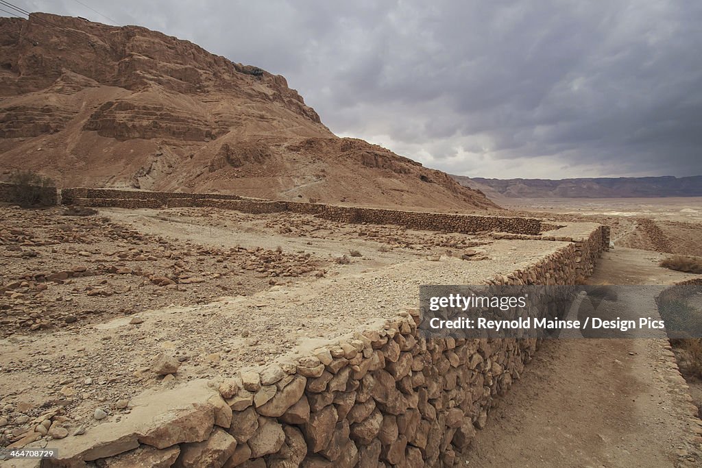 A Stone Wall In A Roman Camp