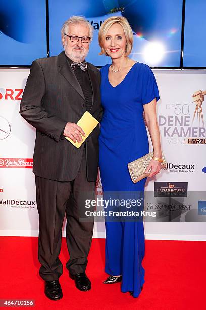 Petra Gerster and Christian Nuernberger attend the Goldene Kamera 2015 on February 27, 2015 in Hamburg, Germany.