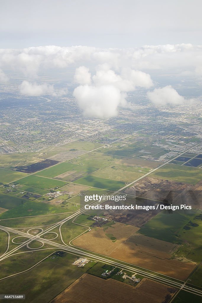 Aerial View Of The City Of Winnipeg