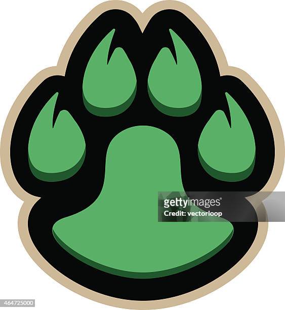 ilustraciones, imágenes clip art, dibujos animados e iconos de stock de logotipo de pata - wildcat animal