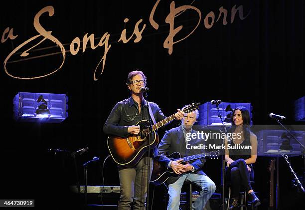 Musicians Dan Wilson, J.D. Souther and singer Joy Williams perform onstage during "A Song Is Born" the 16th Annual GRAMMY Foundation Legacy Concert...