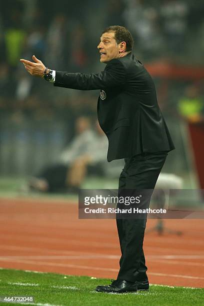 Besiktas manager Slaven Bilic during the 2nd leg of the UEFA Europa League Round of 32 match between Besiktas and Liverpool at the Ataturk Olympic...