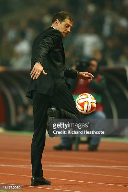 Besiktas manager Slaven Bilic during the 2nd leg of the UEFA Europa League Round of 32 match between Besiktas and Liverpool at the Ataturk Olympic...