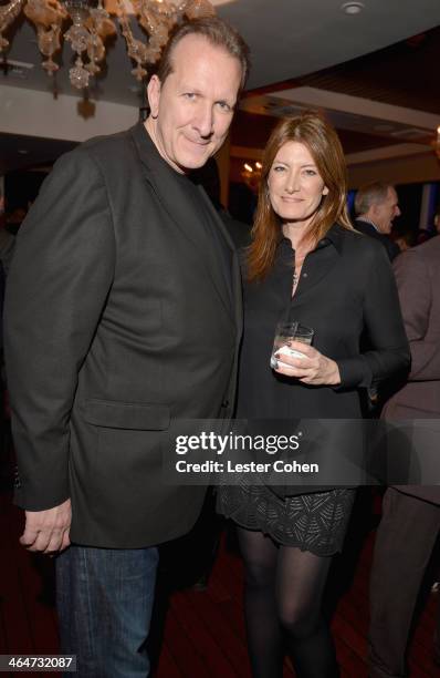 Co-founder of Prospect Park Peter Katsis and President of Worldwide Music for Sony Pictures Entertainment Lia Vollack attend Friends 'N' Family 17...