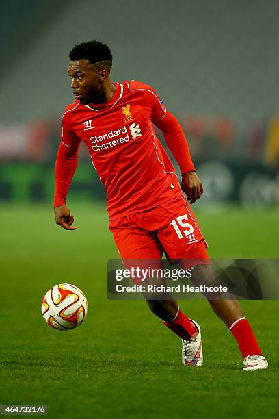 Daniel Sturridge of Liverpool during the 2nd leg of the UEFA Europa League Round of 32 match between Besiktas and Liverpool at the Ataturk Olympic...