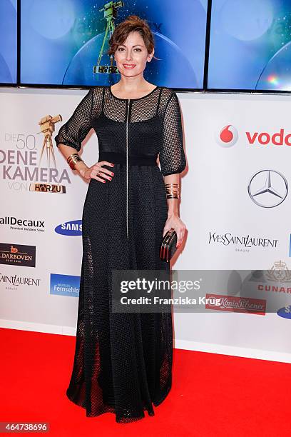 Carolina Vera attends the Goldene Kamera 2015 on February 27, 2015 in Hamburg, Germany.