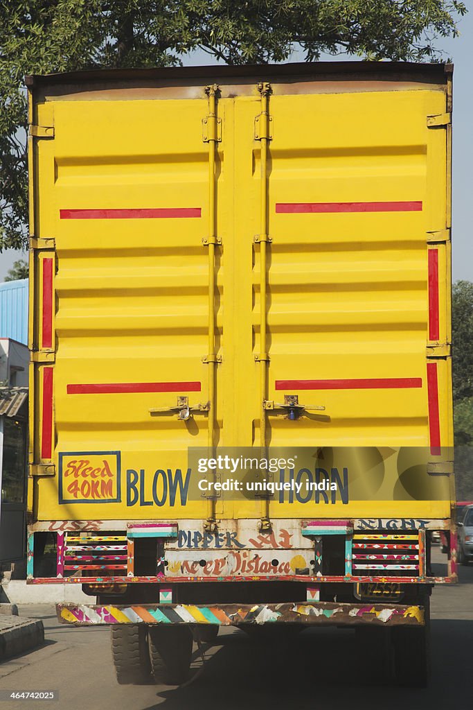 Delivery truck on the road