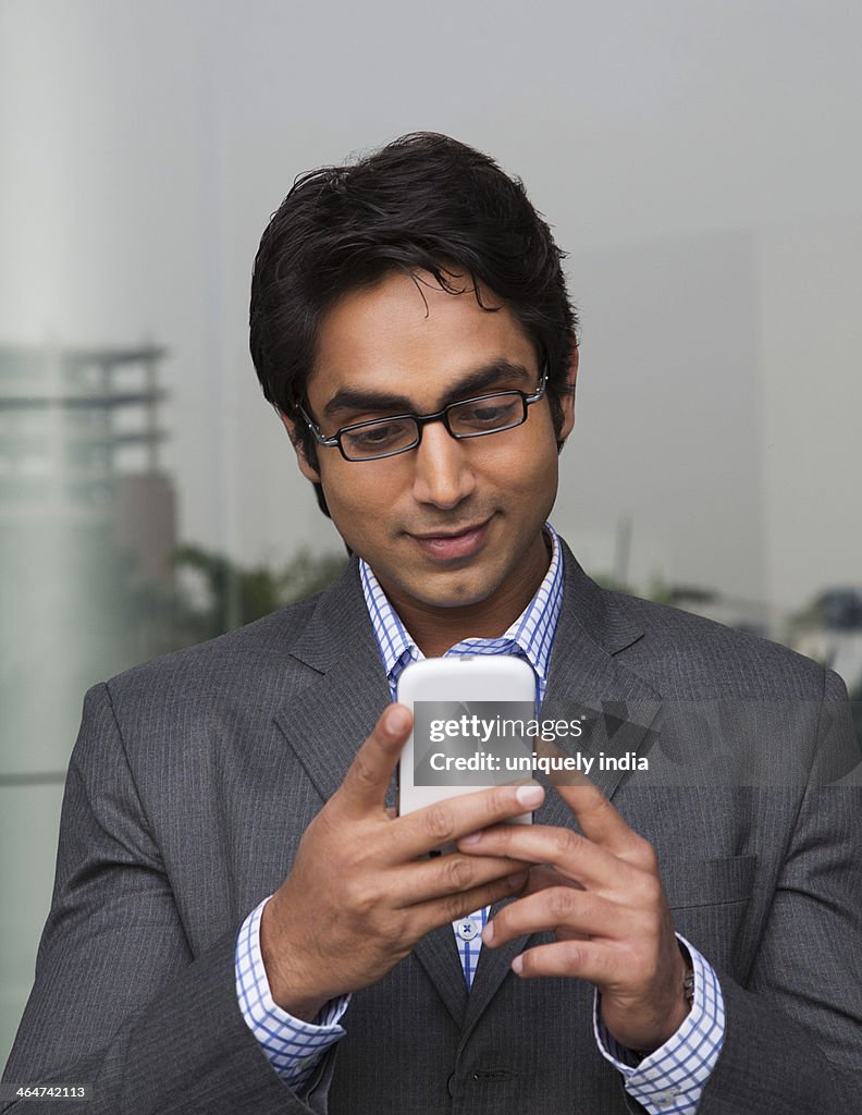 Businessman using a mobile phone