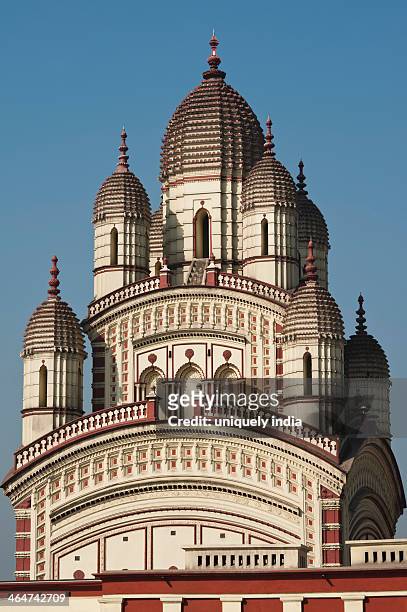 low angle view of a temple, dakshineswar kali temple, kolkata, west bengal, india - dakshineswar kali temple stock pictures, royalty-free photos & images