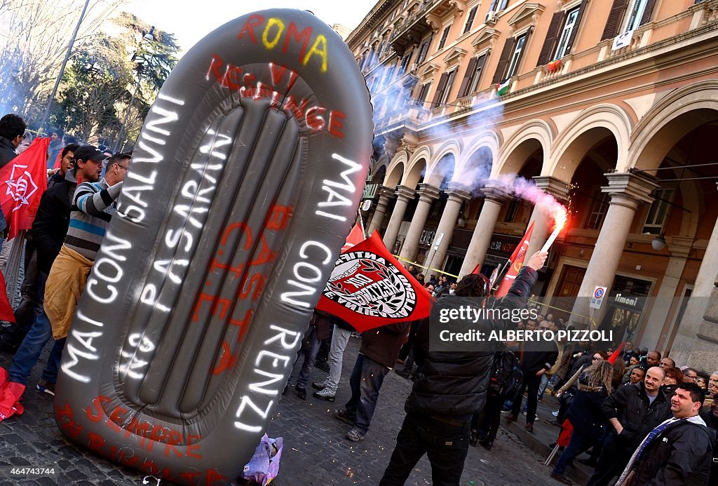 ITALY-PROTESTS-SALVINI