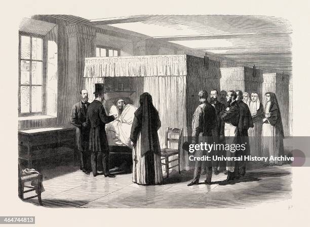 Visit Of The Emperor Of The French To The Cholera Wards Of The Hotel Dieu, France, 1865.