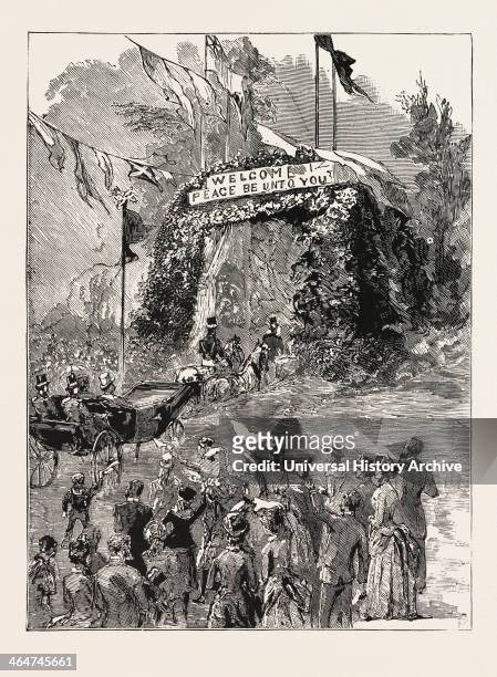 The Royal Couple Passing Under The Triumphal Arch At Fishbourne On Their Way To Quarr Abbey.
