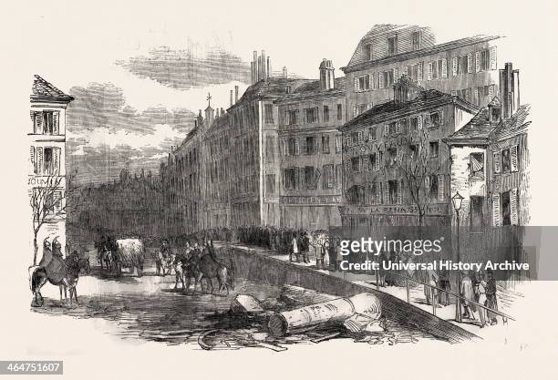 The Revolution In France: Barricade, Boulevard Bonne Nouvelle, Paris, 1851.