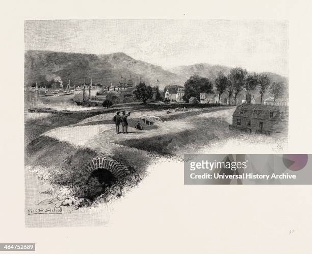 Nova Scotia, Annapolis, From The Old Fort, Canada, Nineteenth Century Engraving.