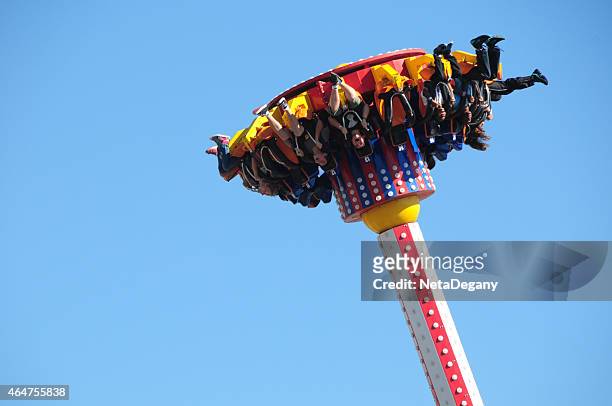 frightening ride at coney island amusment park, new york - coney island 個照片及圖片檔