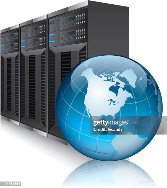 network server - empty cabinet stock illustrations