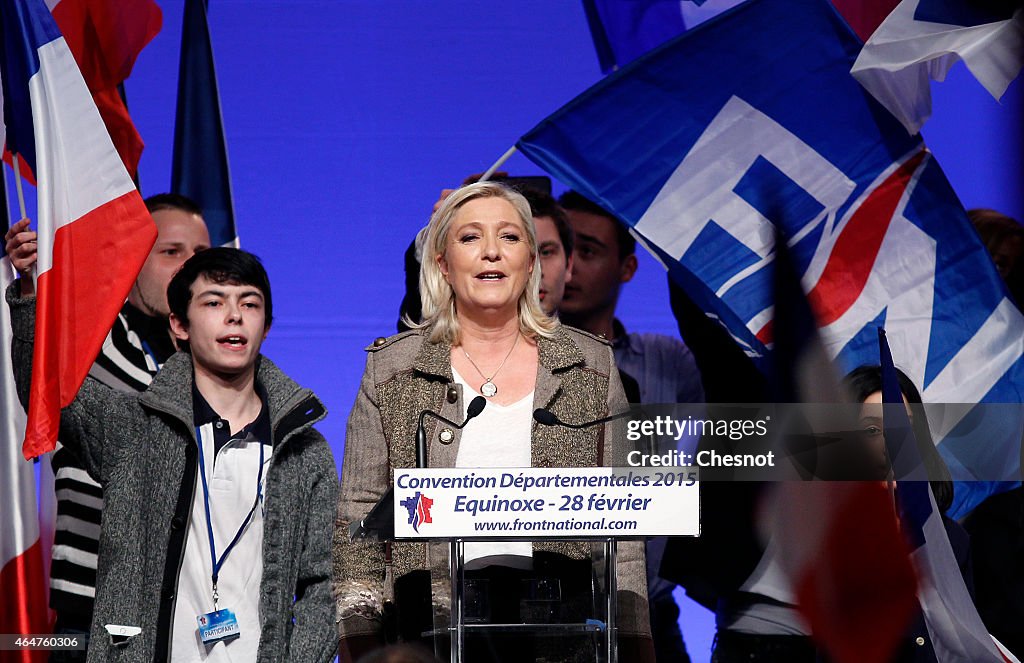 National Front Convention At Espace Equinoxe In Paris