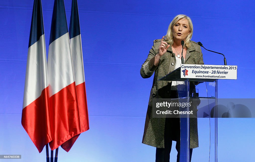National Front Convention At Espace Equinoxe In Paris