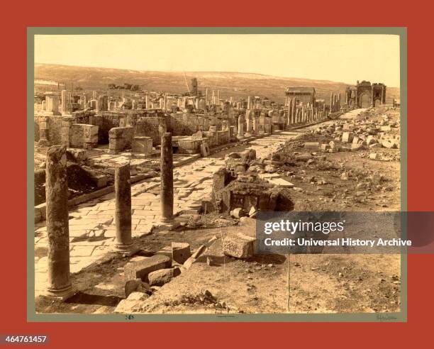 Roman Ruins Thamugas, Algiers, Neurdein Brothers 1860 1890, The Neurdein Photographs Of Algeria Including Byzantine And Roman Ruins In Tebessa And...