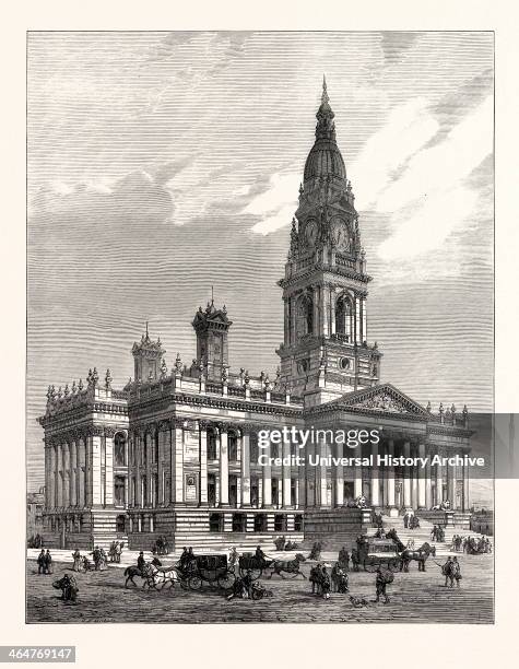 The New Townhall Of Bolton, Lancashire, Opened By The Prince Of Wales, UK, 1873.