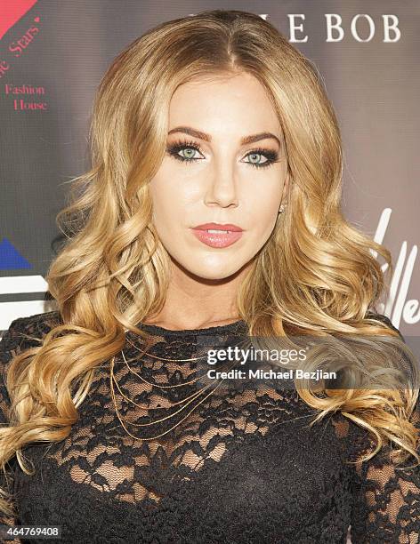 Glamour Model Emily Phelps attends Caroline Burt DJs At Victoria Fuller's "The Beauty Code: Art Show" at The Redbury Hotel on February 25, 2015 in...