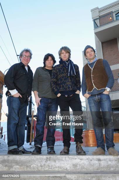 James Haggerty, Greg Wieczorek, Pat Sansone, and John Stirratt of The Autumn Defense pose on day 7 of the ASCAP Music Cafe at the Sundance ASCAP...