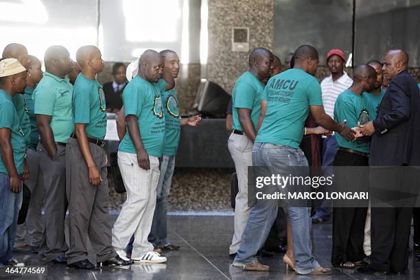 Joseph Mathu President Of Amcu Joseph Mathunjwa Photos and Premium High Res Pictures ...