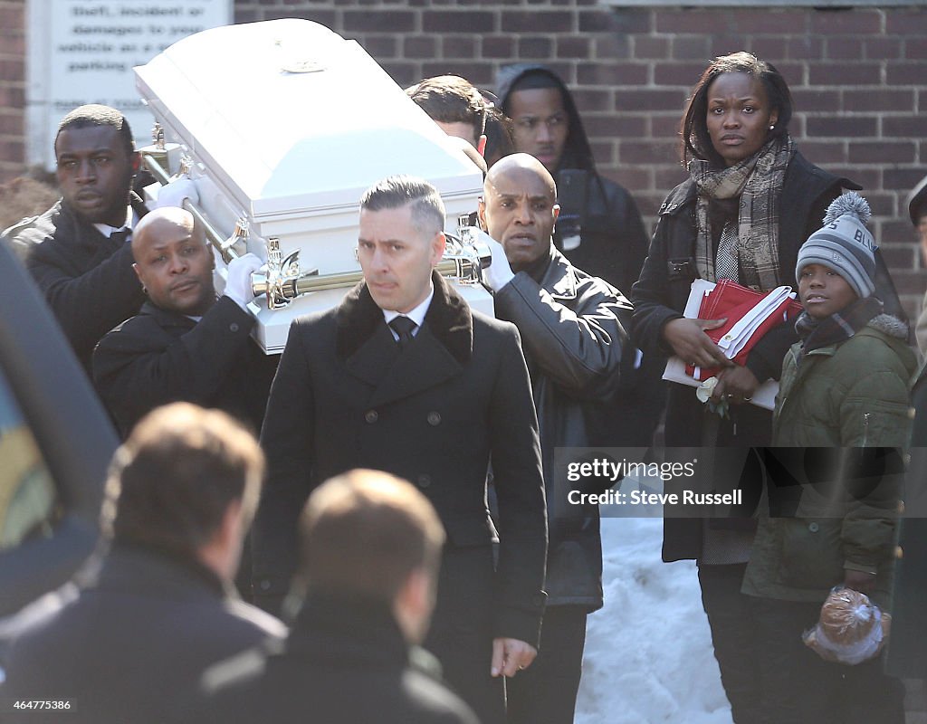 Ejijah Marsh's funeral at St. Matthew's United Church, Ejijah is the three year old boy who wandered out of his building late in the night and froze to death outside on February 19th