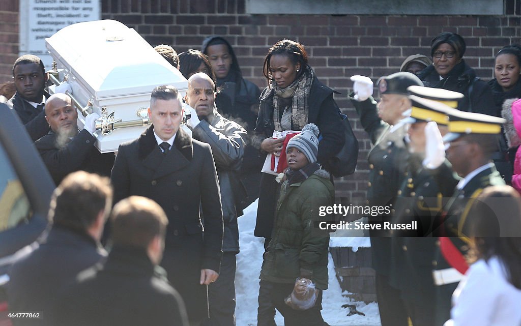 Ejijah Marsh's funeral at St. Matthew's United Church, Ejijah is the three year old boy who wandered out of his building late in the night and froze to death outside on February 19th