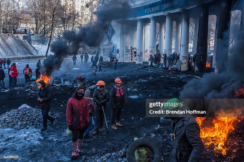 Protests Continue In Kiev As The Opposition Calls For A Snap Election