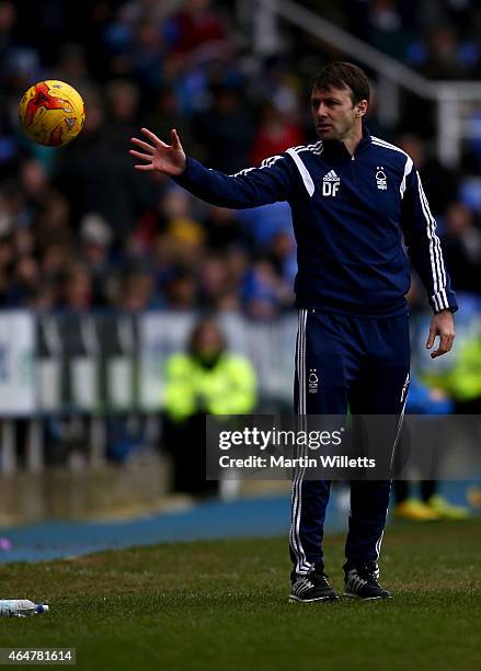 Dougie Freedman manager of Nottingham during the Sky Bet Championship match between Reading and Nottingham Forest at Madejski Stadium on February 28,...