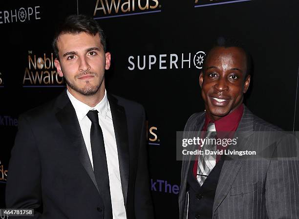 Zane Hijazi and actor Shaka Smith attend the 3rd Annual Noble Awards at the Beverly Hilton Hotel on February 27, 2015 in Beverly Hills, California.