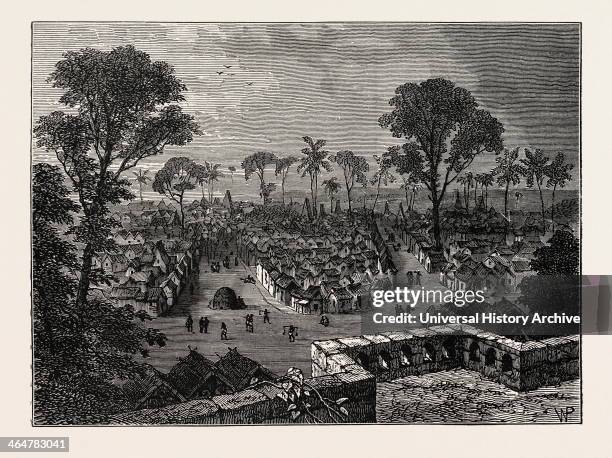 View Of Coomassie, The Capital Of Ashanti. Ashanti Empire, A Pre-colonial West African State In What Is Now Ghana .