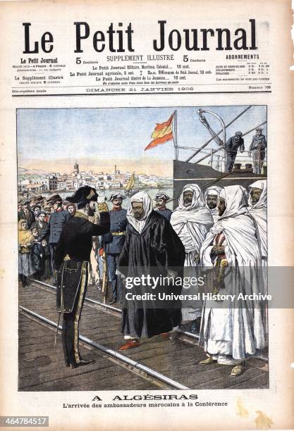 First Moroccan Crisis 1905 The Moroccan delegation led by Sidi Mohammed ben Larbi Torres, arriving for the Algeciras Conference on the colonial...