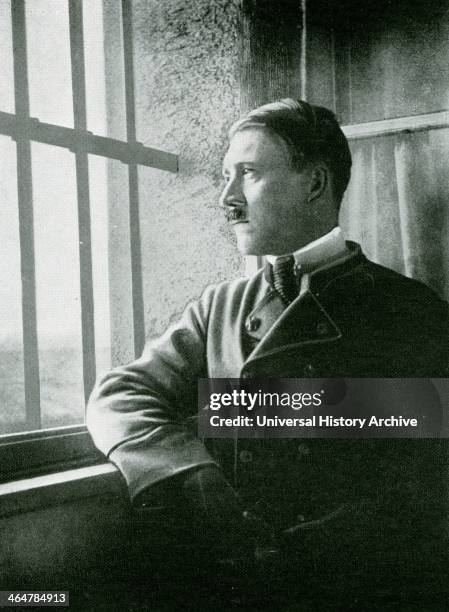Adolf Hitler, a political prisoner in the Fortress of Landsberg, after the failure of the Munich Beer Hall Putrsch of November 1923