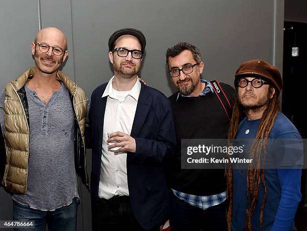 Singer Craig Wedren of Shudder to Think, writer/director Scott Crawford, cinematographer Jim Saah and singer Keith Morris of Black Flag, Circle Jerks...