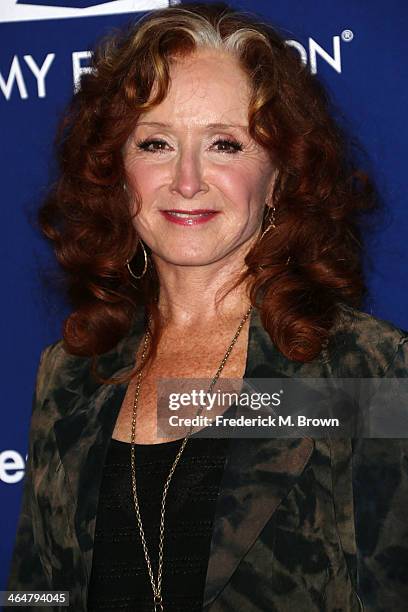 Recording artist Bonnie Raitt attends the 56th GRAMMY Awards Foundation Legacy Concert at The Wilshire Ebell Theatre on January 23, 2014 in Los...