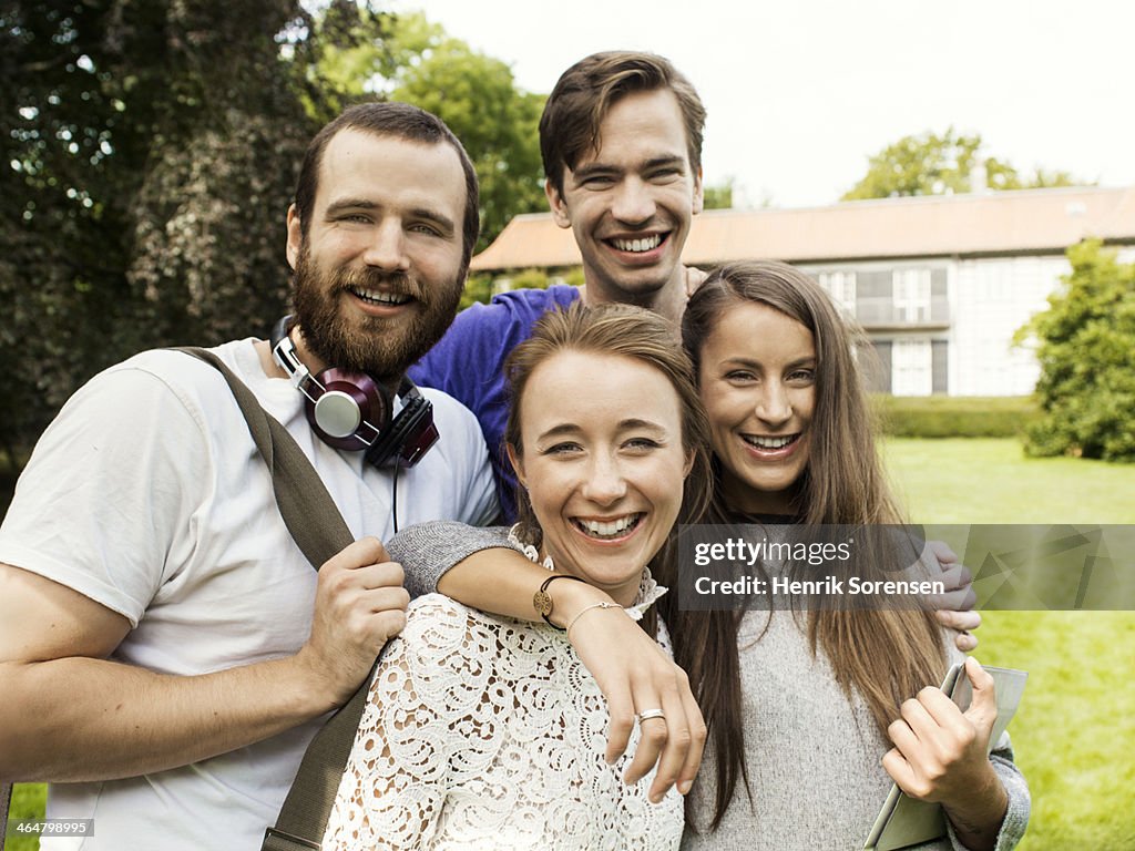 University students on campus