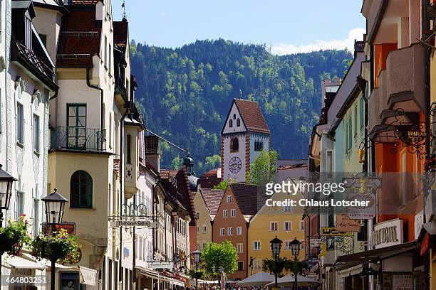 historic town füssen, allgäu, bavaria, germ,any - fassen foto e immagini stock