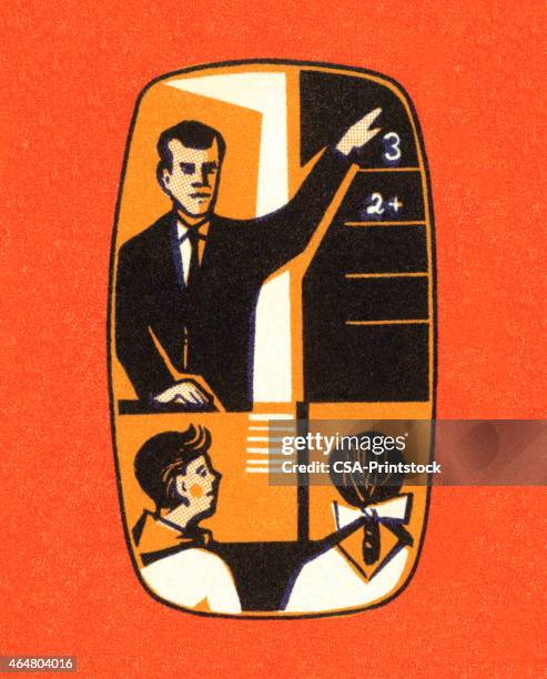 professor - teacher explaining stock illustrations