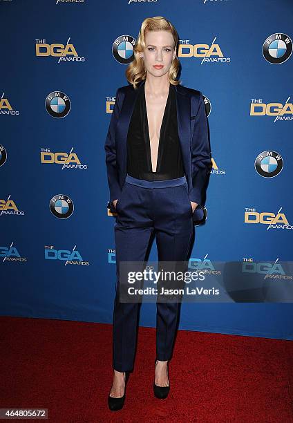 Actress January Jones attends the 67th annual Directors Guild of America Awards at the Hyatt Regency Century Plaza on February 7, 2015 in Los...