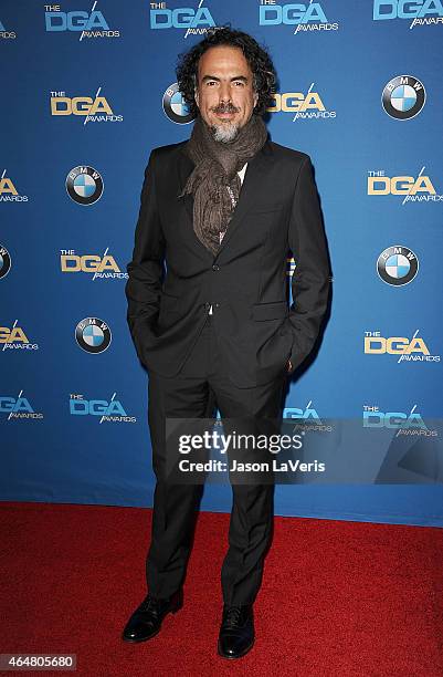 Director Alejandro Gonzalez Inarritu attends the 67th annual Directors Guild of America Awards at the Hyatt Regency Century Plaza on February 7, 2015...