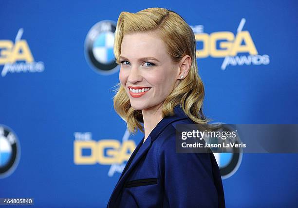 Actress January Jones attends the 67th annual Directors Guild of America Awards at the Hyatt Regency Century Plaza on February 7, 2015 in Los...