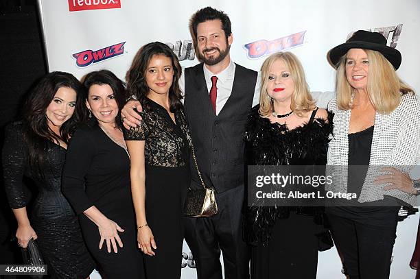 Actors Brooke Lewis, Marilyn Ghigliotti, Rosie Perez, director David Rountree, Suze Lanier-Bramlett and Kristine DeBelll arrive for the Los Angeles...