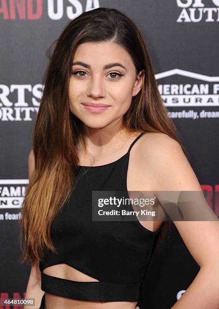 Actress Olivia Stuck arrives at the world premiere of 'McFarland, USA' at the El Capitan Theatre on February 9, 2015 in Hollywood, California.