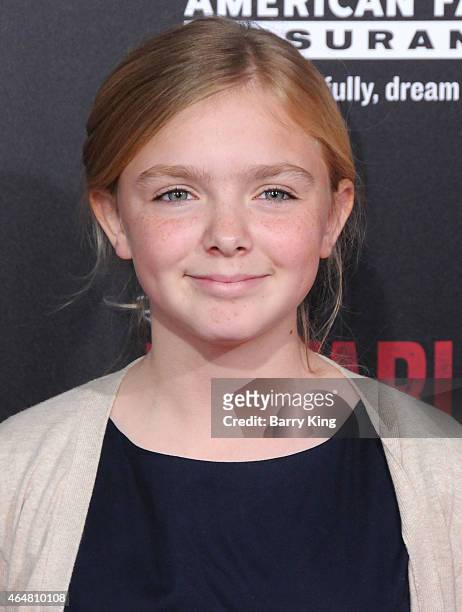 Actress Elsie Fisher arrives at the world premiere of 'McFarland, USA' at the El Capitan Theatre on February 9, 2015 in Hollywood, California.
